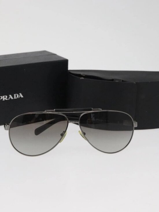 PRADA Sunglasses plastic Black Auth main image 6